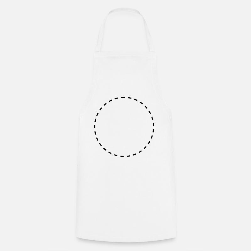 Dashed circle - Cooking Apron - white