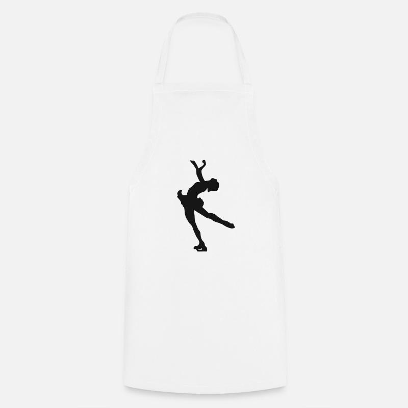 Schlittschuh Eislauf Eiskunstlauf Eiskunstlaufen - Kochschürze - Weiß