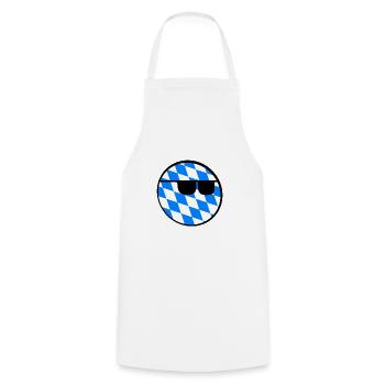 Bavarian emoji with cool sunglasses - Cooking Apron - white - Front - AI Model Male 185 dark (185cm)
