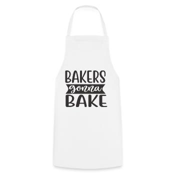 Bäcker werden backen - Kochschürze - Weiß - Vorne - AI Model Male 185 dark (185cm)