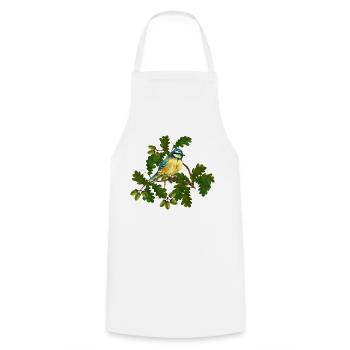 Tit bird - Cooking Apron - white - Front - AI Model Male 185 dark (185cm)