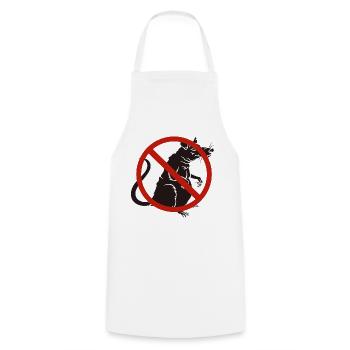 B No Rats Union Anti Rats - Kochschürze - Weiß - Vorne - AI Model Male 185 dark (185cm)