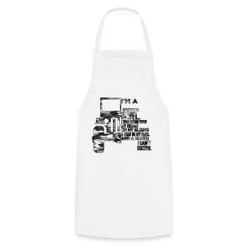 B Je suis un amoureux jeep jeep fille - Tablier de cuisine - blanc - Devant - AI Model Male 185 dark (185cm)