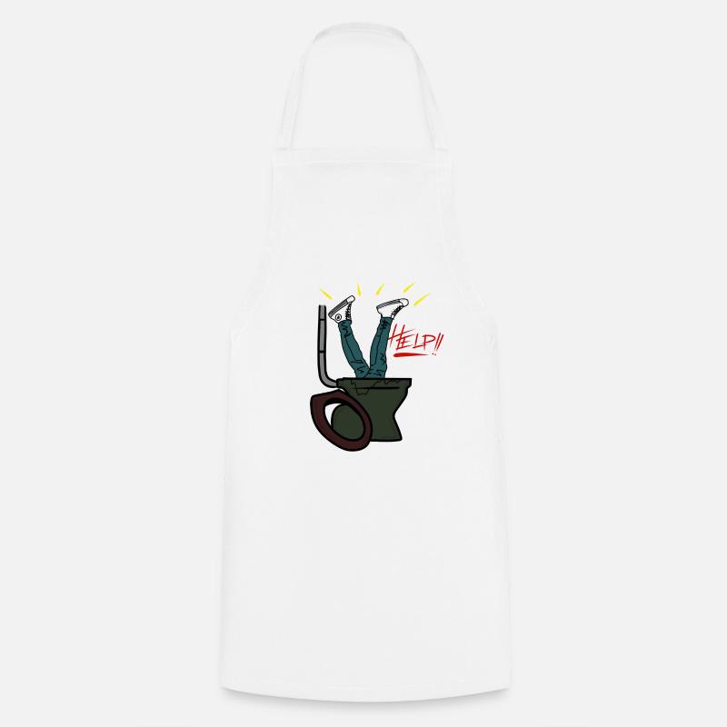 Aide Wc - Tablier de cuisine - blanc