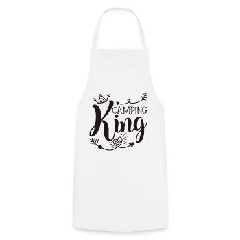 Camping King - Cooking Apron - white - Front - AI Model Male 185 dark (185cm)