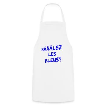 RÂLEZ LES BLEUS ! (sports, football, rugby) - Tablier de cuisine - blanc - Devant - AI Model Male 185 dark (185cm)