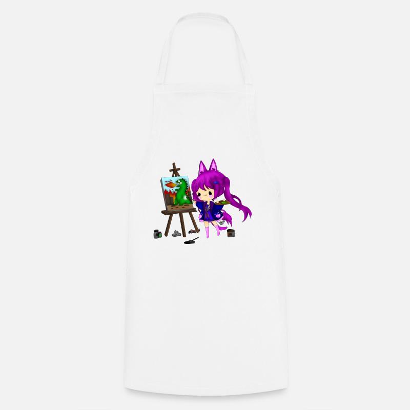 Chibi Artiste - Tablier de cuisine - blanc