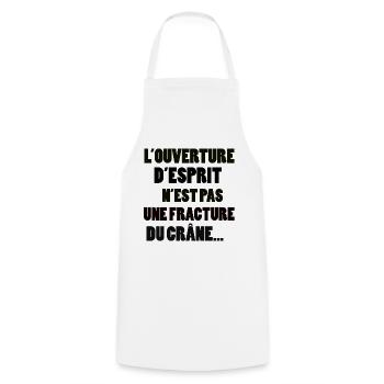 Humour noir - Tablier de cuisine - blanc - Devant - AI Model Male 185 dark (185cm)