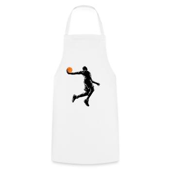 Sport Basketball Dunking - Kochschürze - Weiß - Vorne - AI Model Male 185 dark (185cm)