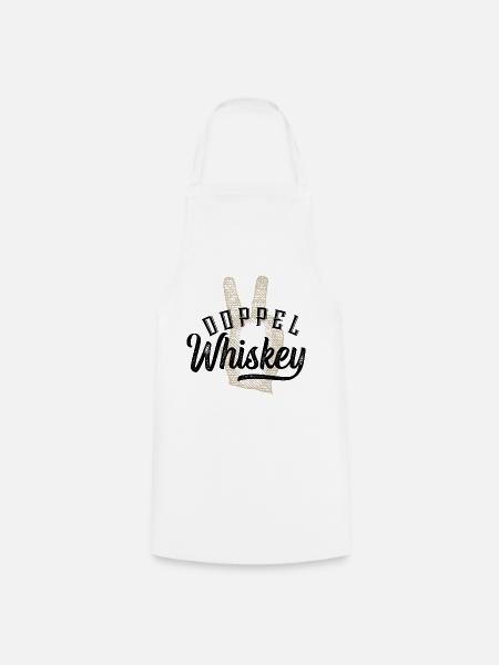 Doppel Whiskey - Kochschürze - Weiß