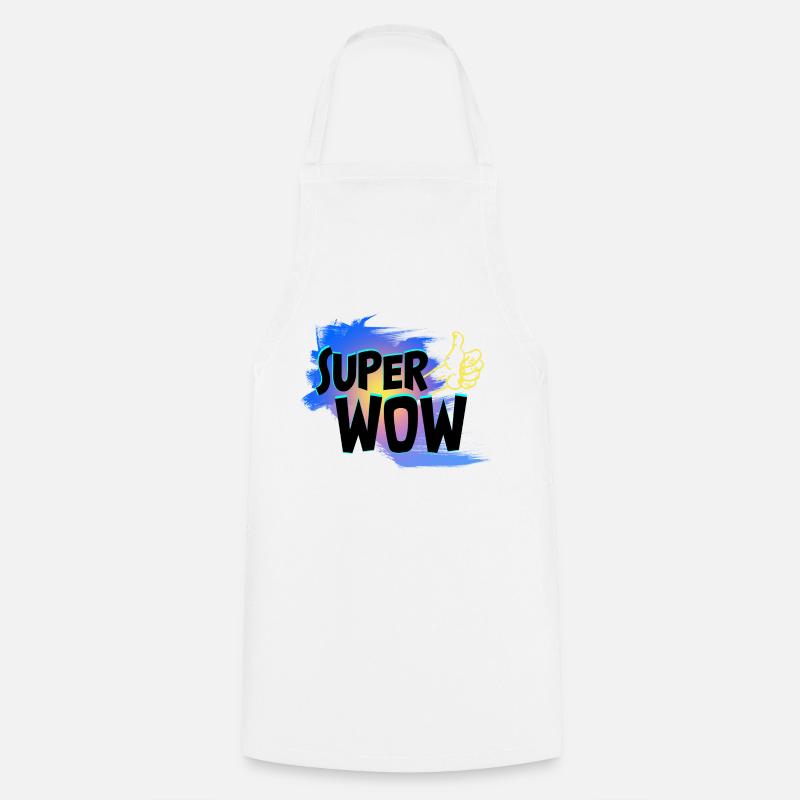 Super Wow - Tablier de cuisine - blanc