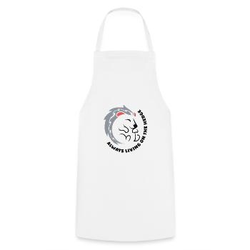 Hedgehog - Life at the hedge - pos - Cooking Apron - white - Front - AI Model Male 185 dark (185cm)