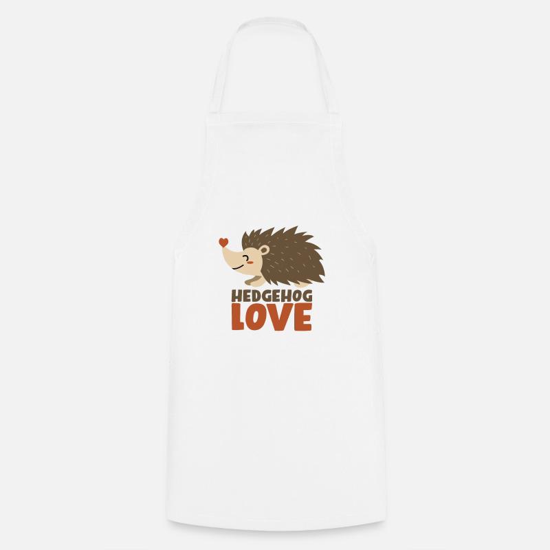 Igel - Herz Liebe - pos - Kochschürze - Weiß