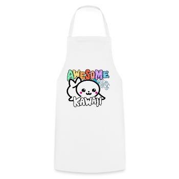 Seal - Kawaii - Cooking Apron - white - Front - AI Model Male 185 dark (185cm)