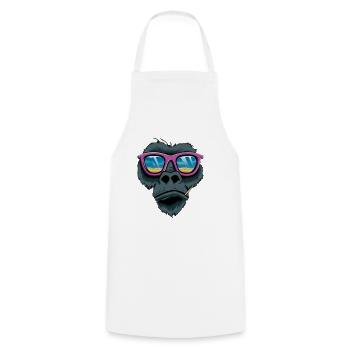 Gorilla - Cooking Apron - white - Front - AI Model Male 185 dark (185cm)