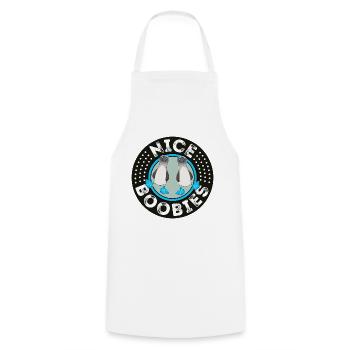 Mignon Funny Booby Bird design lgbtq - Tablier de cuisine - blanc - Devant - AI Model Male 185 dark (185cm)