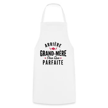 arrière grand-mère parfaite / humour mamie - Tablier de cuisine - blanc - Devant - AI Model Male 185 dark (185cm)