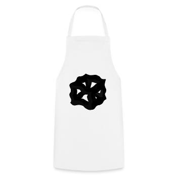 Dream cube or Black Plato's Cube - Cooking Apron - white - Front - AI Model Male 185 dark (185cm)