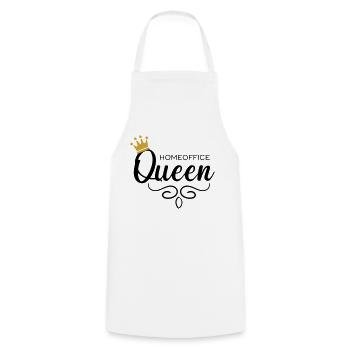 Reine du bureau à domicile - Tablier de cuisine - blanc - Devant - AI Model Male 185 dark (185cm)