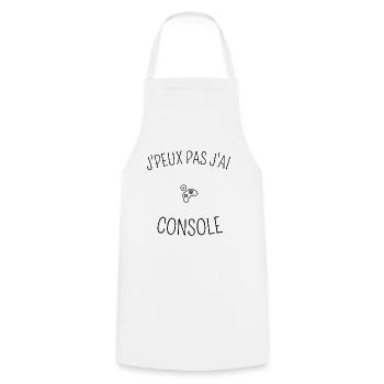 J'Peux Pas J'Ai Console - Tablier de cuisine - blanc - Devant - AI Model Male 185 dark (185cm)