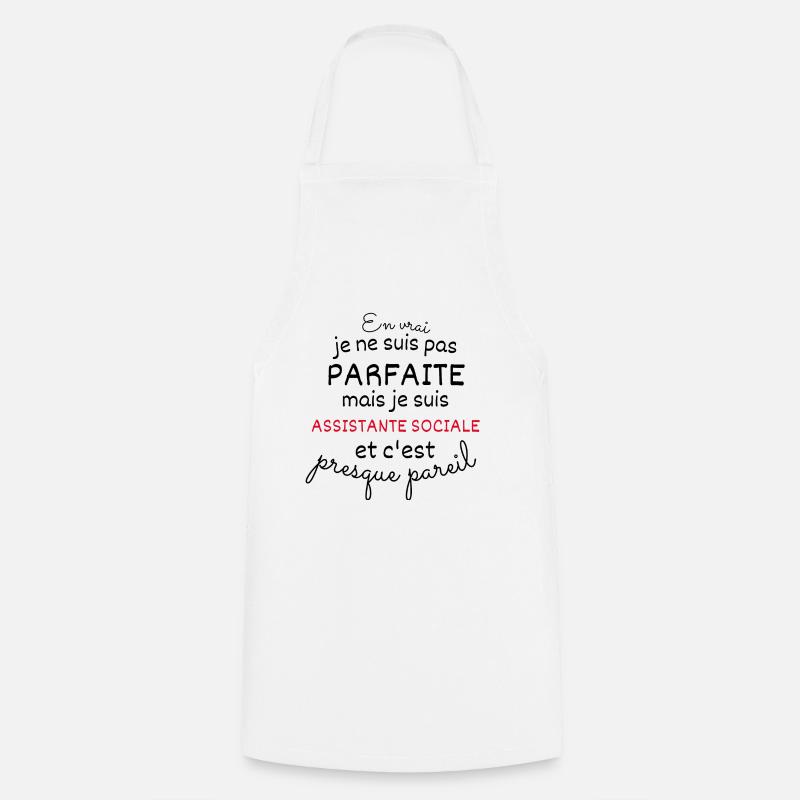 Pas Parfaite Mais Assistante Sociale - Tablier de cuisine - blanc