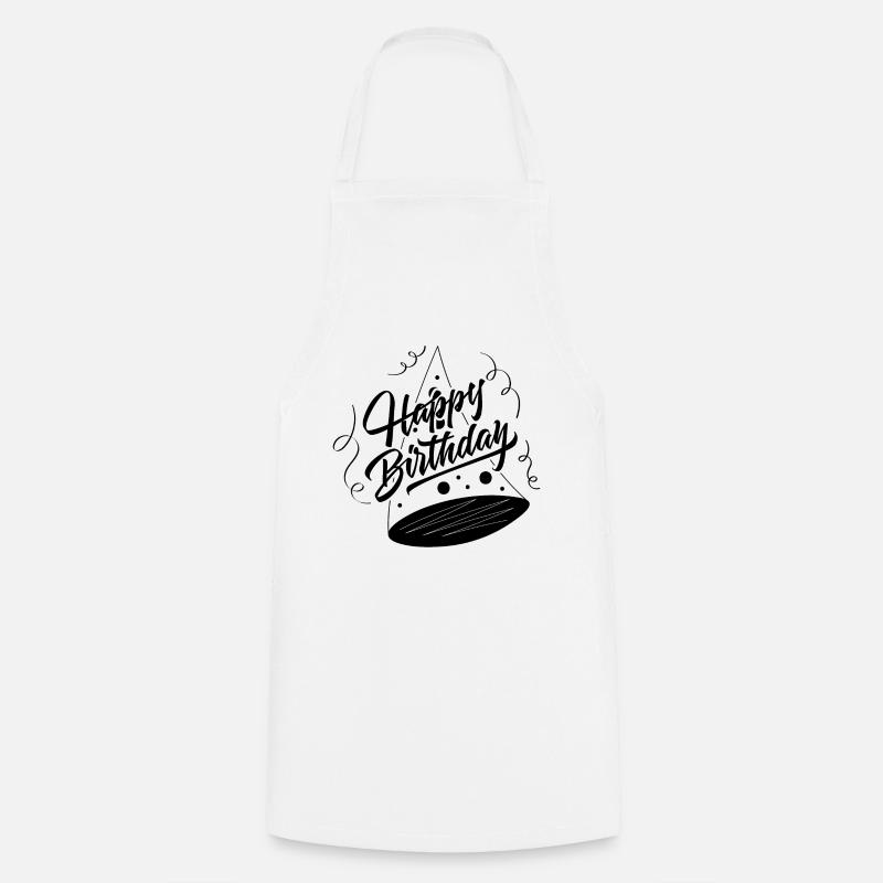 souhait d’anniversaire - Tablier de cuisine - blanc