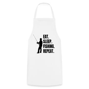 Fishing Fishing Fishing Hooks Angler - Cooking Apron - white - Front - AI Model Male 185 dark (185cm)
