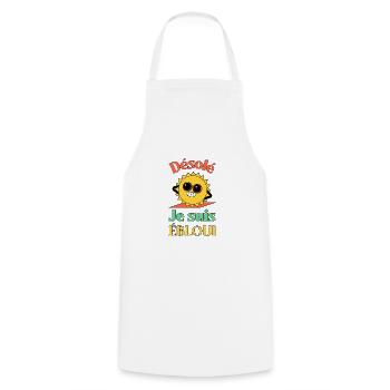 DÉSOLÉ JE SUIS ÉBLOUI PAR LE SOLEIL ! - Tablier de cuisine - blanc - Devant - AI Model Male 185 dark (185cm)