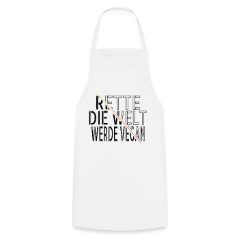 zitat geburtstagsgeschenkidee biologisch - Kochschürze - Weiß - Vorne - AI Model Male 185 dark (185cm)