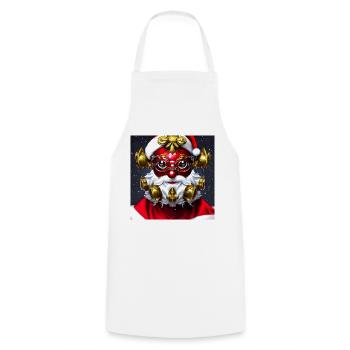 Series: distopia of christmas - Cooking Apron - white - Front - AI Model Male 185 dark (185cm)
