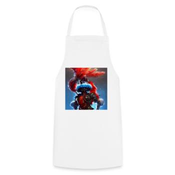 Series: distopia of christmas - Cooking Apron - white - Front - AI Model Male 185 dark (185cm)