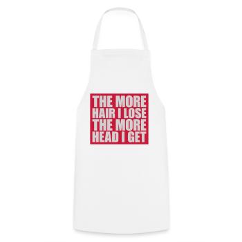 I get more head - Cooking Apron - white - Front - AI Model Male 185 dark (185cm)