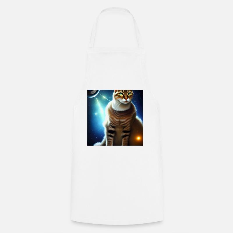 Le chat de l’univers - Tablier de cuisine - blanc