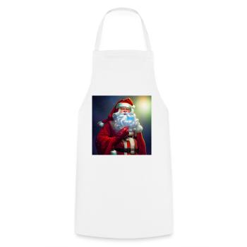Weihnachtsmann Nikolaus Santa Claus Weihnachten - Kochschürze - Weiß - Vorne - AI Model Male 185 dark (185cm)