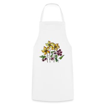 Fleur - Tablier de cuisine - blanc - Devant - AI Model Male 185 dark (185cm)