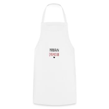 parrain2 - Tablier de cuisine - blanc - Devant - AI Model Male 185 dark (185cm)