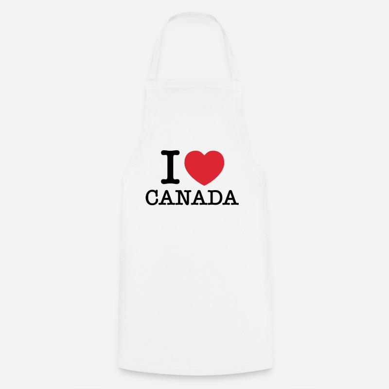 J’aime le Canada | Canada | J’aime le Canada - Tablier de cuisine - blanc