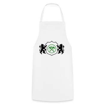 Armoiries du couvreur 1 - Tablier de cuisine - blanc - Devant - AI Model Male 185 dark (185cm)