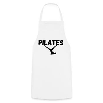 Femme Pilates - Tablier de cuisine - blanc - Devant - AI Model Male 185 dark (185cm)