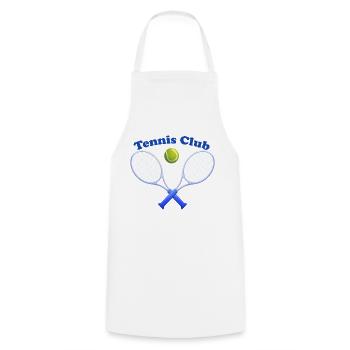 Tennis Club - Cooking Apron - white - Front - AI Model Male 185 dark (185cm)