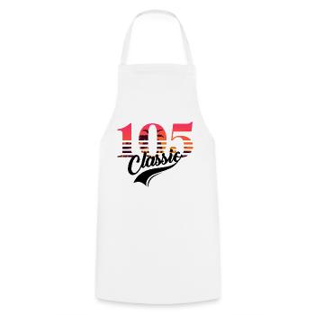 Vintage 105th Anniversary - Cooking Apron - white - Front - AI Model Male 185 dark (185cm)