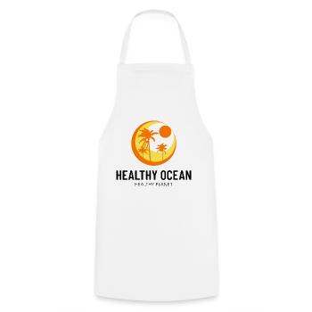 Marine Conservation - Cooking Apron - white - Front - AI Model Male 185 dark (185cm)