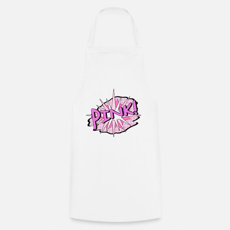 Explosion rose - Tablier de cuisine - blanc