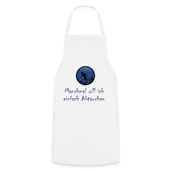 Parfois, j’ai juste envie de plonger - Tablier de cuisine - blanc - Devant - AI Model Male 185 dark (185cm)