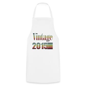 2015 Birthday 2015 Born In 2015 Birthday - Cooking Apron - white - Front - AI Model Male 185 dark (185cm)