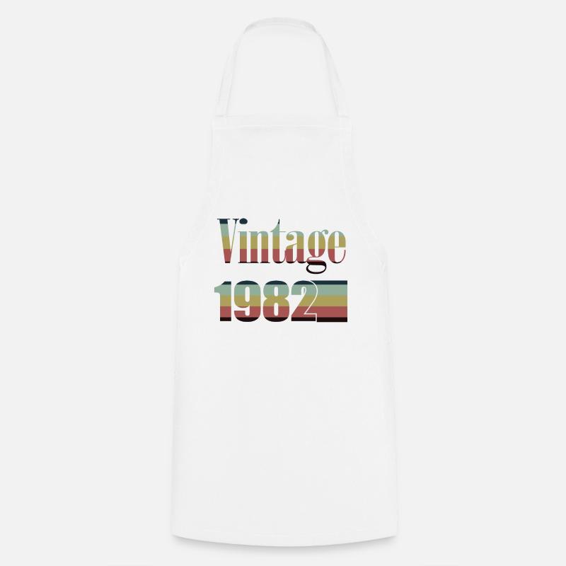 1982 Birthday 1982 Born 1982 Birthday - Cooking Apron - white