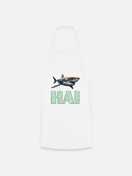 Great white shark - Cooking Apron - white