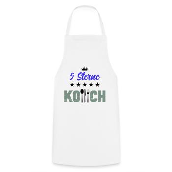 5 Star Chef - Cooking Apron - white - Front - AI Model Male 185 dark (185cm)