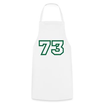 Numéro 73 sport - Tablier de cuisine - blanc - Devant - AI Model Male 185 dark (185cm)