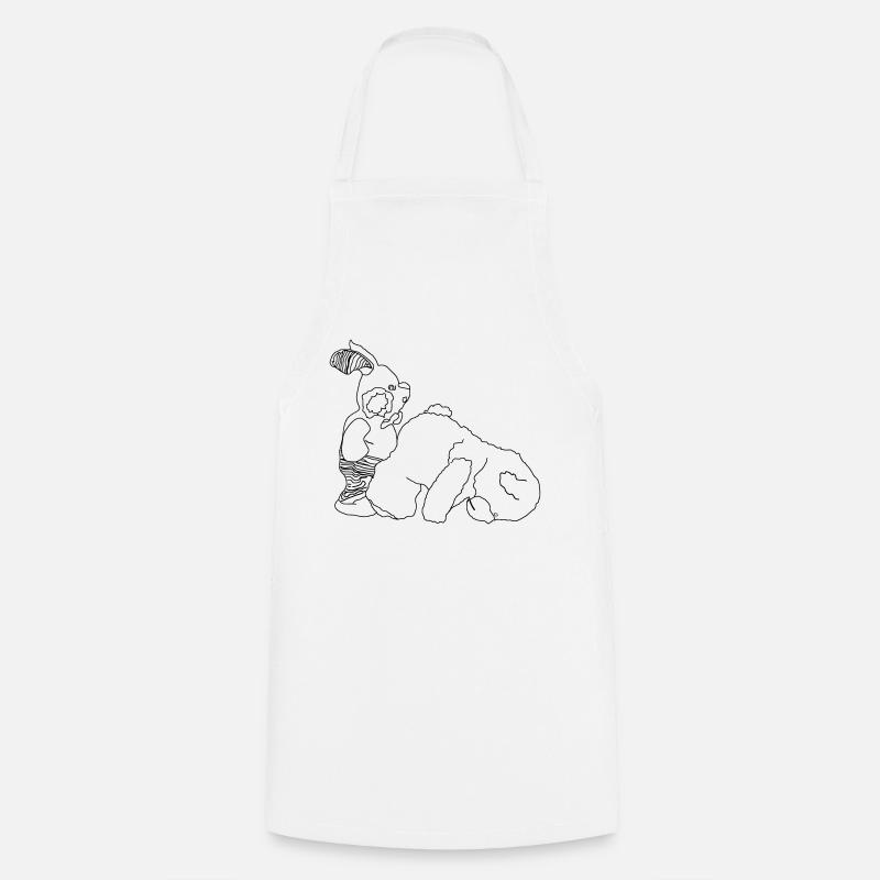 Teddy Bear Bunny - Cooking Apron - white